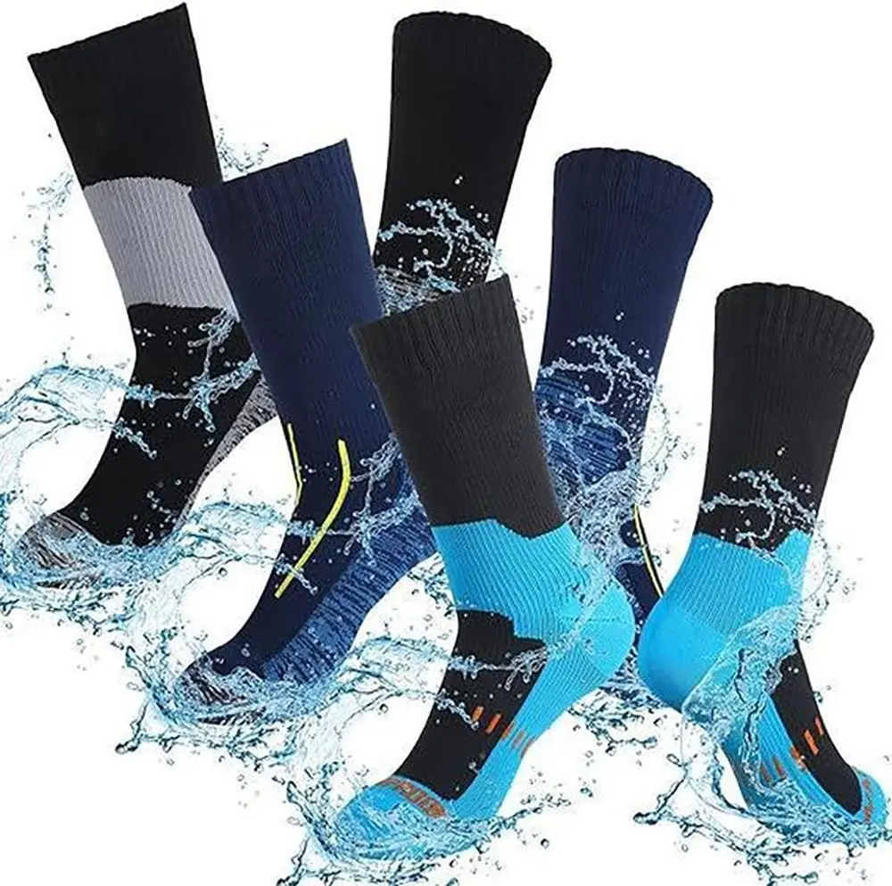 Waterproof Socks Hiking Walking Outdoor Activities for Men and Women Unisex Ankle Length Running Socks Anti-wear Outdoor Sports Socks with DexDri Inners & 3-Layer Stretch Technology