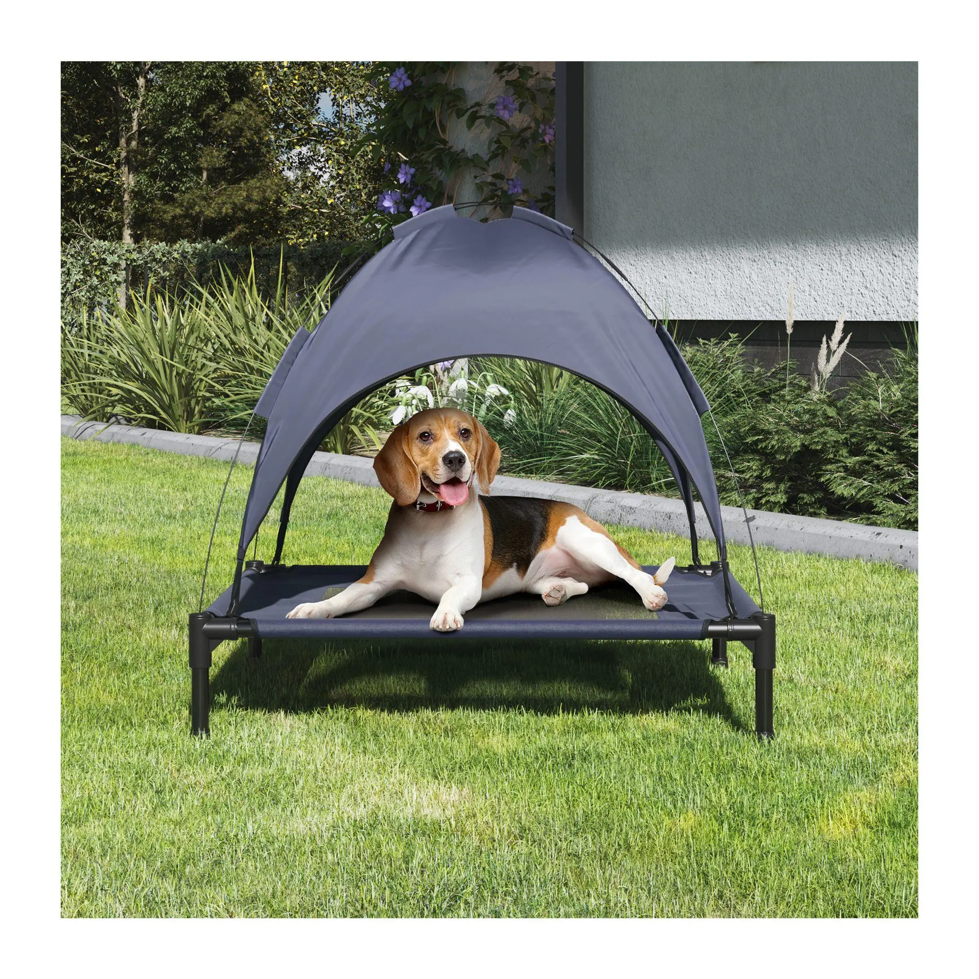Petmaker Elevated Indoor/Outdoor Pet Bed with Canopy 30"