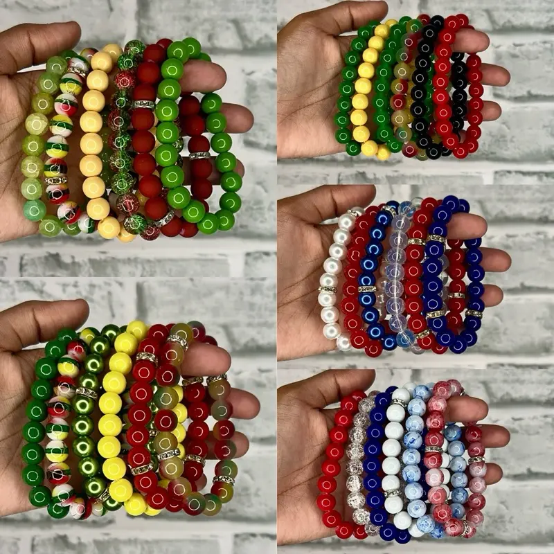 Juneteenth | 4th Of July 6pc Themed Beaded Stacks | Limited Edition Diy Jewelry Making
