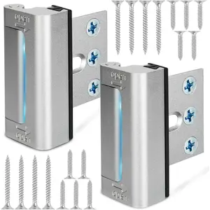 Door Reinforcement Lock, Upgraded Front Door Locks for  Safety Withstand 800 lbs,  Proof Door Lock, Extra Door Lock from Inside  Unauthorized Entry (2 Pack, )