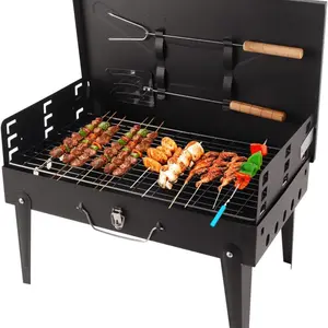 Portable Foldable Charcoal Grill - Adjustable Height, Durable Compact, Easy to Clean |     Camping, Tailgating & Outdoor Cooking heater  cooker