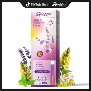 Honppo-Grape Extract Solution Herbal Diffuser Stick, For Relieving Insomnia, Pure Natural Lavender and Chamomile Extracts for Sleep Support,Thyme and mint extracts for lung detoxification and oral air freshening, herbal diffusion relaxation stick