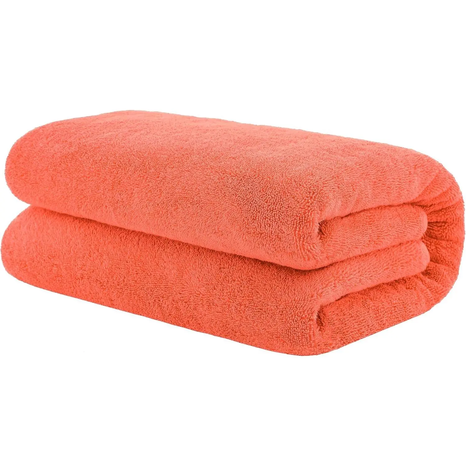100% Cotton Oversized 40x80 Bath Sheet, Turkish Bath Towels for Bathroom Extra Large, Coral Bath Sheet