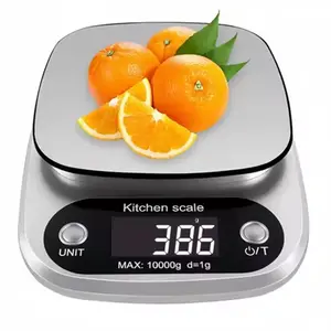 High Precision Kitchen Scale 10kg Electronic Jewelry Food Baking Scale Multifunction Measuring Tool Gram Scale Lcd Display Stainless Steel