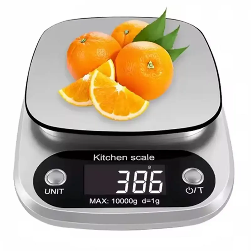 High Precision Kitchen Scale 10kg Electronic Jewelry Food Baking Scale Multifunction Measuring Tool Gram Scale Lcd Display Stainless Steel