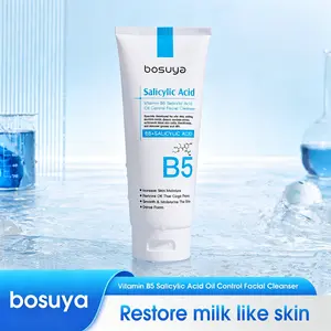 Vitamin B5 & Salicylic Acid Facial Cleanser, Bright Clear Foam Face Wash for Oily-Acne Skin - Oil Control, Deep Pore Cleansing, Exfoliation, Blackhead Removal, Pore Minimizing, Hydrating Non-Drying