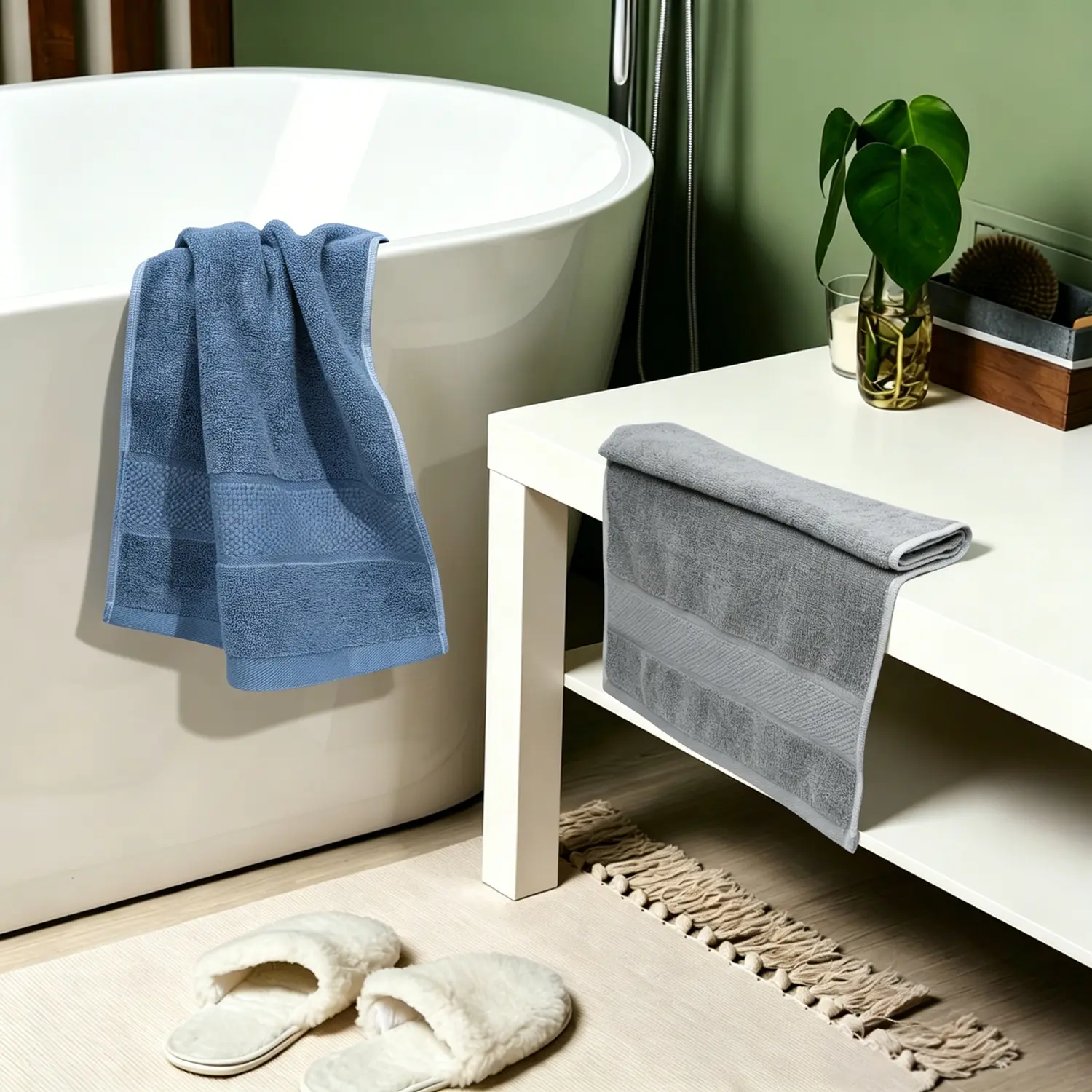 3Pairs Woven Striped Towels,Fast Water Absorption Speed,Soft Skin-Friendly Fabric,Thick Weight Material,Hardness Resistant After Repeated Washing,for Household Washing Use and Gym Sweat Wiping Scenes