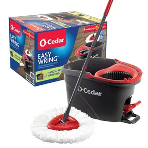 EasyWring Microfiber Spin Mop with Bucket System, Home Care Cleaning Tool for Floor Maintenance