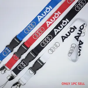 Fashion Nylon Car Keychain Lanyard Stylish Keyring For Audi 8V A6 C6 C7 A4 Q5 B6 B7 S line B9 A5 Q3 TT B8 8P A3 Auto Decoration Accessories