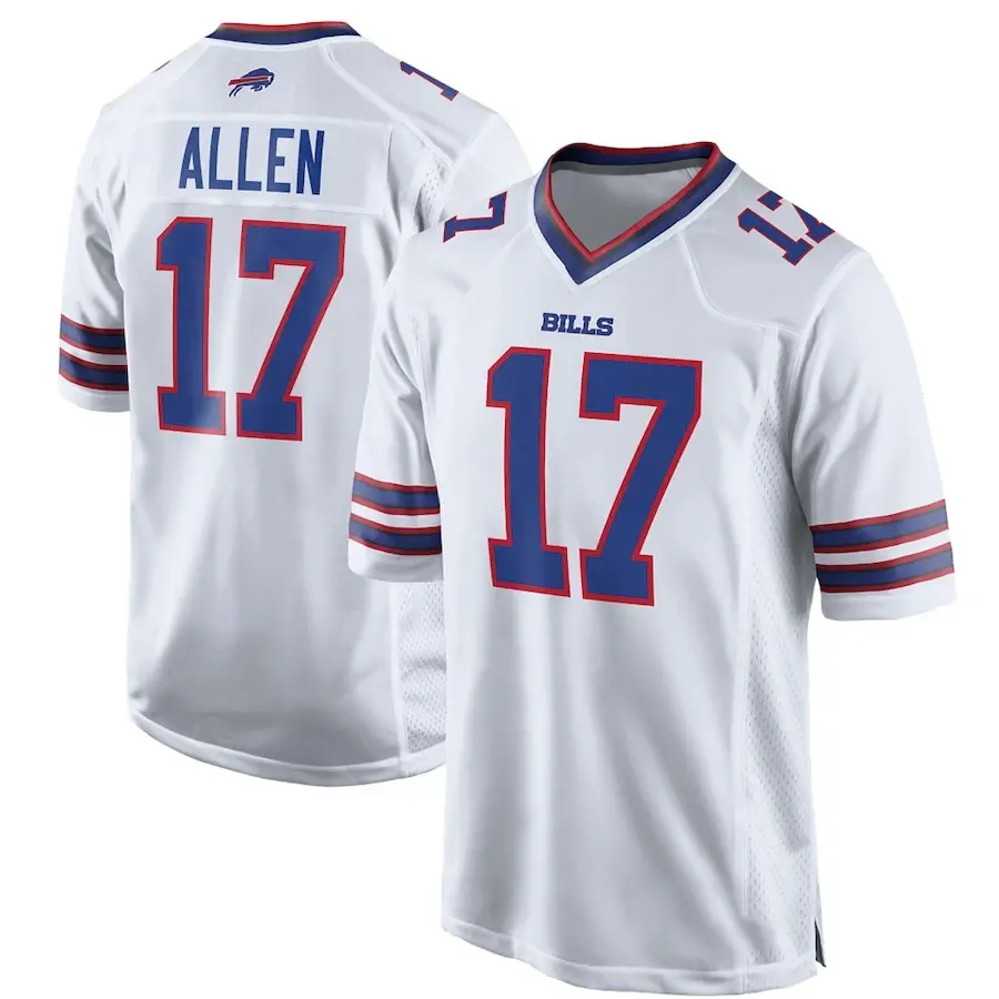 Men's #17 Josh American White Football Jersey - Stylish, Comfortable, Breathable Sports Game Collectible Jersey
