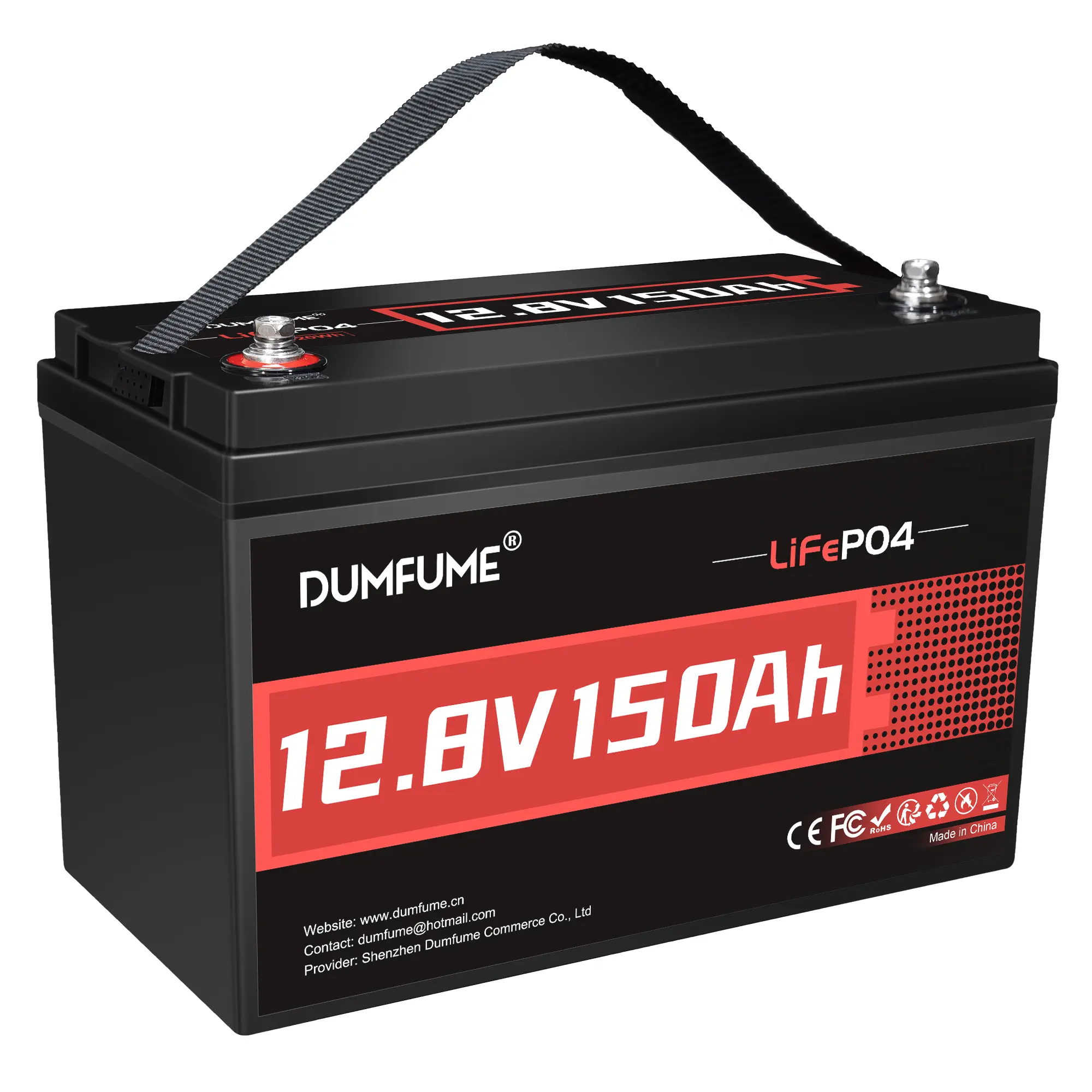 12V 150Ah Lithium LiFePO4 High Capacity Rechargeable Battery with 100A BMS, Low Temp Cut-Off, Automotive-Grade Cells, 15000+ Deep Cycles, Alligator Clips, Ideal for Solar, RV, Home Energy Storage (Batteries for Off-Grid Use), Lithium Rechargeable Battery,