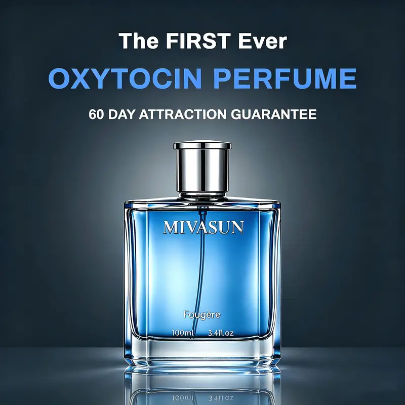 [MIVASUN] Fougère Midnight Marine Eau de Parfum (100ml Bottle-Shaped) Men's Cologne, Citrus Aromatic Woody EDP Perfume with Lemongrass, Magnetic Sensual Long-Lasting, Ideal for Date Nights, Pulse Points Application, Gifts for Him,familyfun