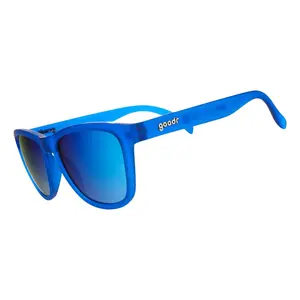 goodr Falkor's Fever Dream Medium Size (OG) Translucent Blue Frame with Light Blue Lens, UV400, No Slip No Bounce No Tangle Blue Lens Sunglasses Trendy Casual Sunglasses