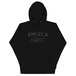 America First Hoodie - USA Sweatshirt - Military Streetwear Style