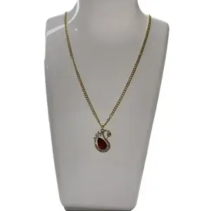 Swan Pendant Necklace, 3 mm Thick, 18 in Length