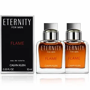 [2 PACK] Calvin Klein Eternity Flame Miniature Splash (0.33 OZ / 10 ML Each)