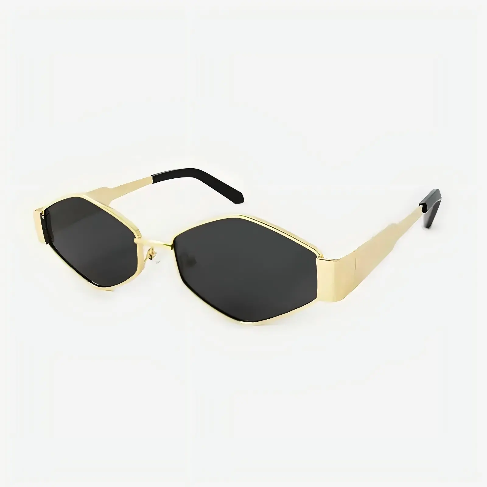 Women'sNew Modern Tinted Lens Sunglasses - Diamond-Shaped Polarized Lenses, Korean-Style Personality Small Metal Frame, Wrap-Around Design for Photo-Taking, Modern Sunglasses,summervibes