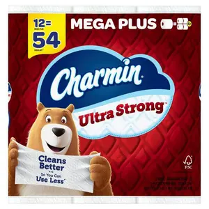 Ultra Strong Toilet Paper Rolls (12 Mega Plus Rolls) Pack Tissue