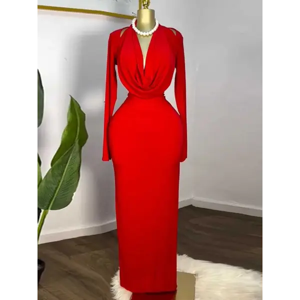 evening dresses uk red - TikTok Shop
