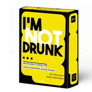 I'M NOT DRUNK – 21+ Hilarious Adult Drinking Game Cards | Bold Challenges & Secret Sharing for Game Nights, Bachelorette Parties & Pre-Game Fun | 55 Cards for 2-8 Players Couple Drinking Game