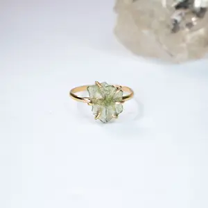 Moldavite Ring 14k Gold Filled or Sterling silver 925 Sizes 4-13 Real Raw Moldavite Stone 14K gold filled Band Handcrafted Authentic Crystal Energy Healing Gift Boxed