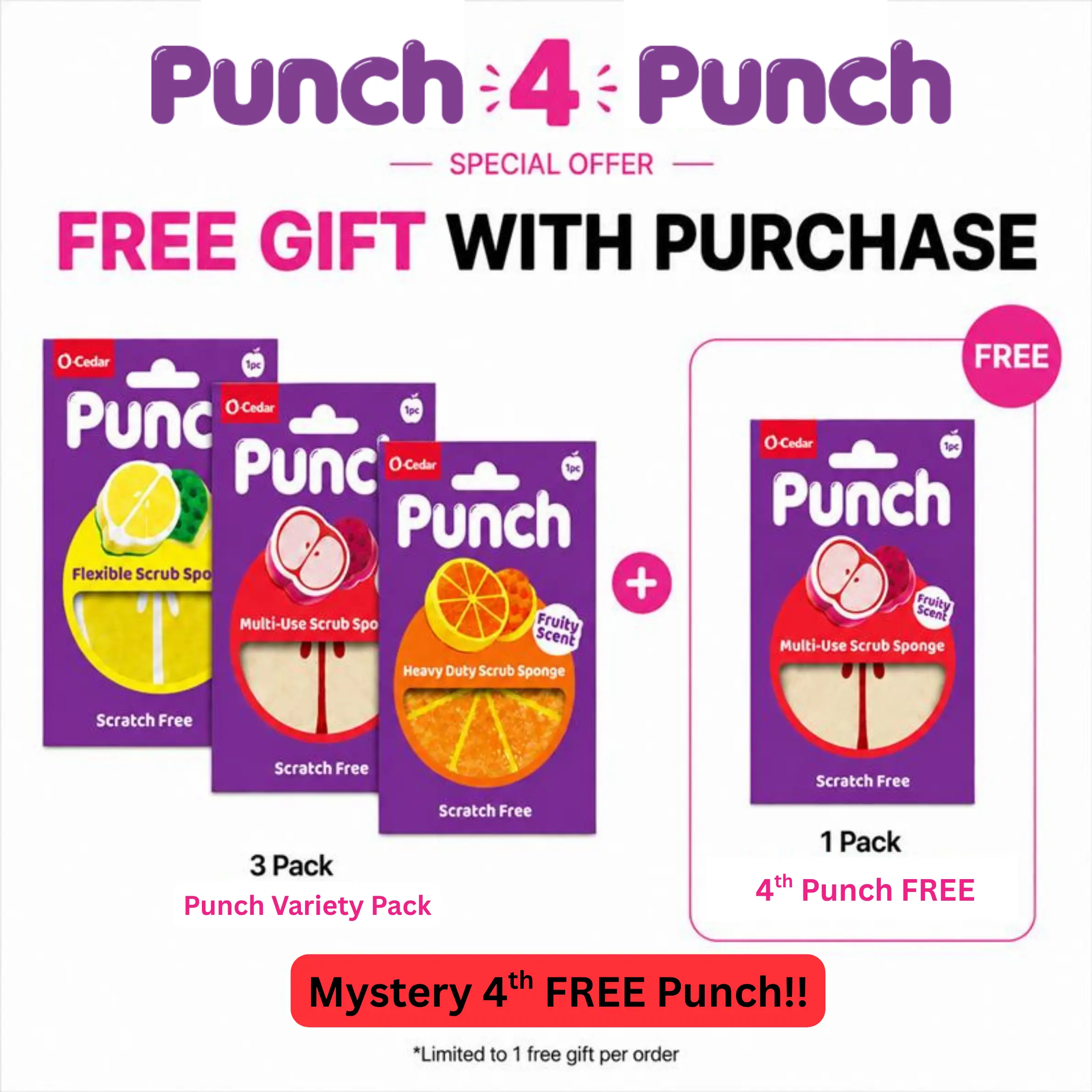 O-Cedar Punch Scrub Sponges O-Cedar Punch Scrub Sponges