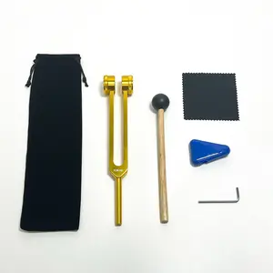 Golden Training Tuning Forks, Available in 128hz, 256hz, 384hz, 528hz Frequencies, Ideal for Yoga & Meditation, Cross-Border Frequency Device