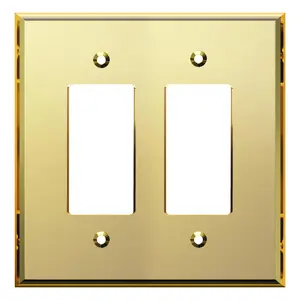 LIDER Oversized Acrylic Mirrored Decorator Wall Plate, Reflective Cover Plate for decorator switch or outlet, Plexiglass Wall Plate, 2-Gang