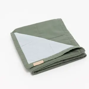 WildBird Linen Quilted Blanket - Soft Reversible Quilted Baby Blanket Breathable Durable Blend