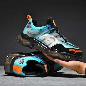 Men's Chunky Dad Sneakers, Breathable Mesh Platform Casual Shoes, Fashion Streetwear Athletic Trainers for Walking, Jogging, Daily Wear