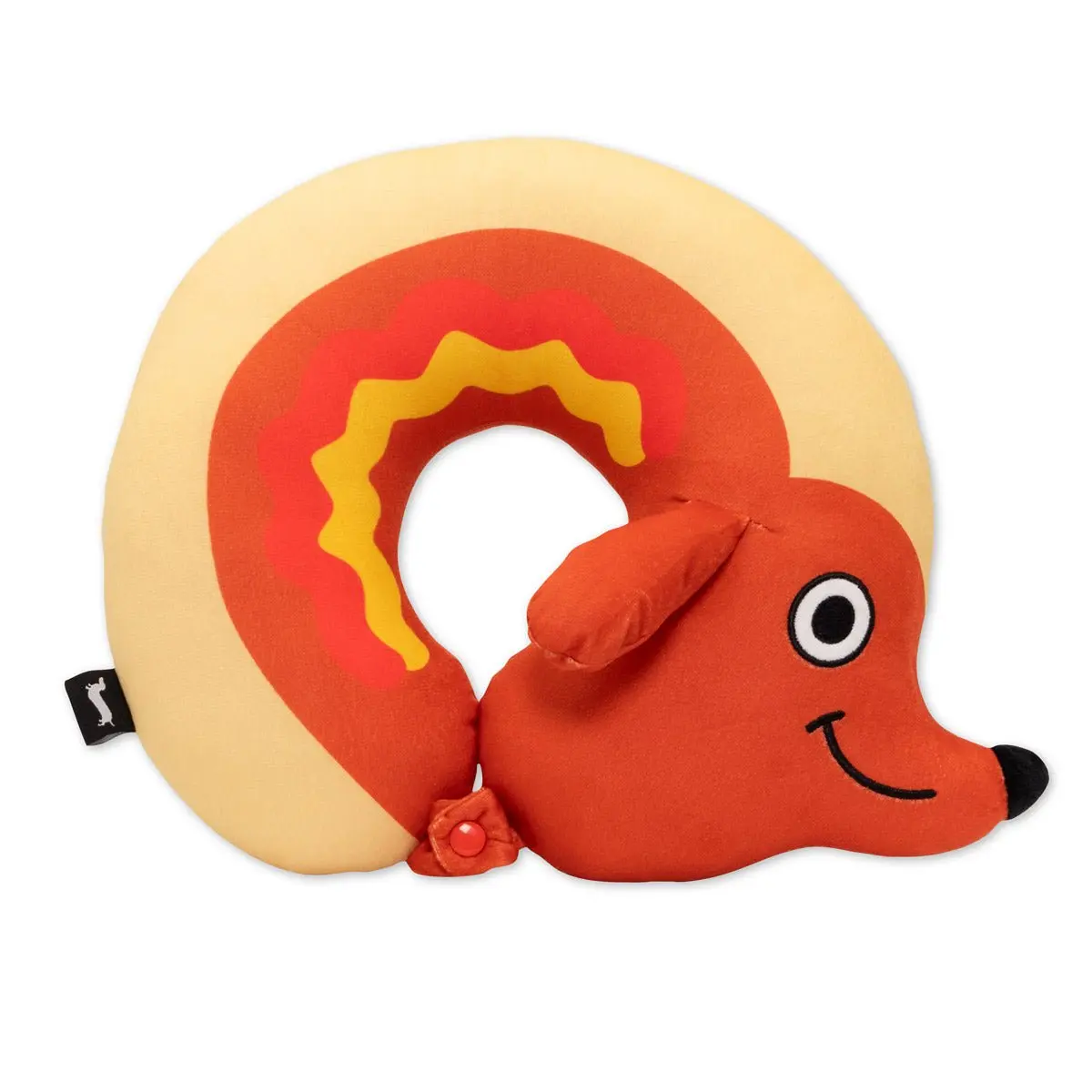 Hot Dog Neck Pillow, Plush Fabric, Standard Size, For Travel