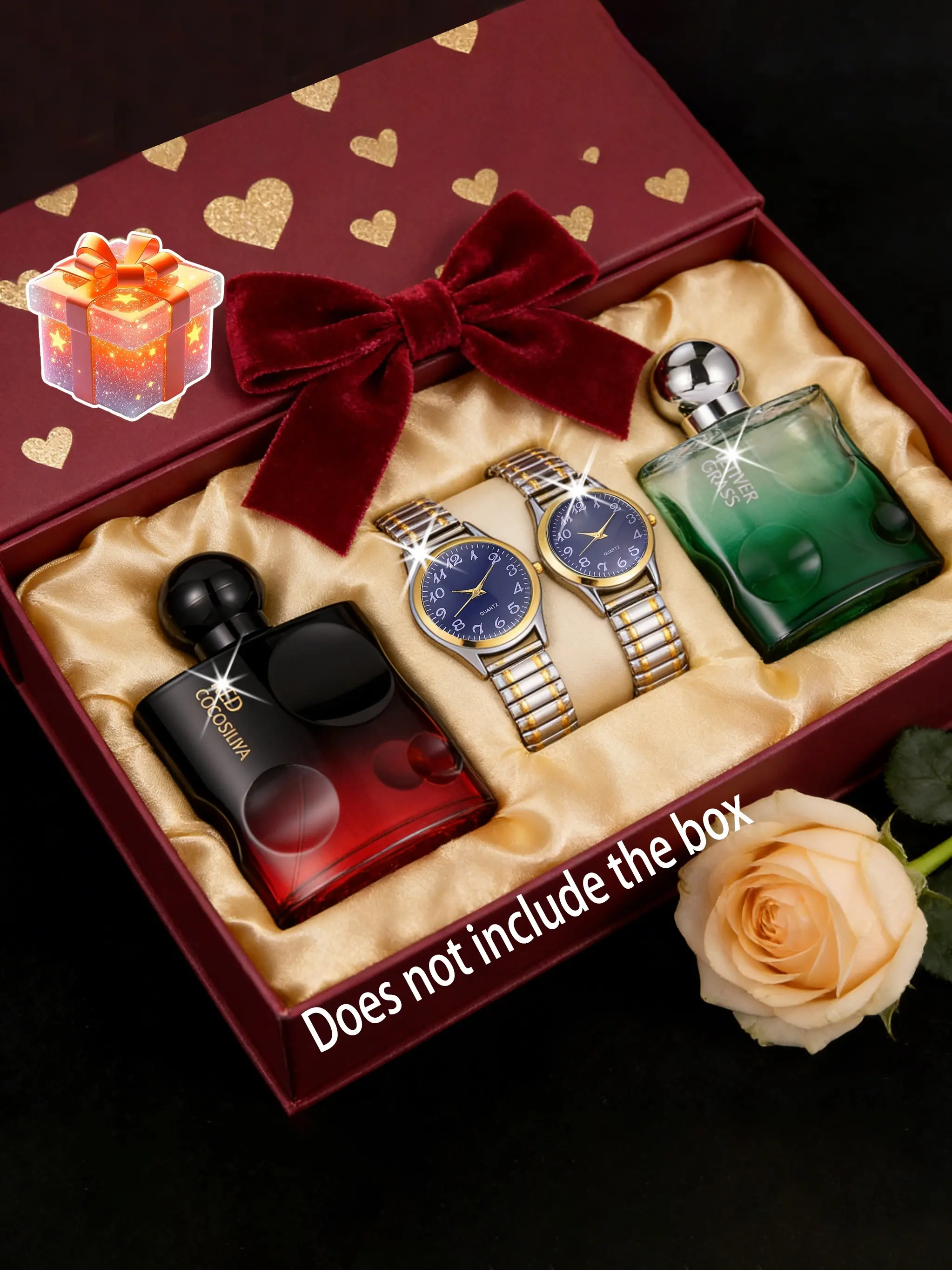 4pcs Stylish Romantic Couple Wrist Watch Set with Elegant Design, Perfect Gift for Him with All-Season Quartz Movement, Quartz Watches, Analog Quartz Watch, Wristwatch, Fashion Watches, Analog Wristwatches