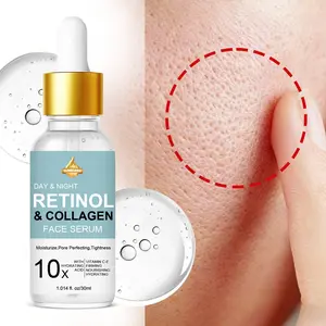Dual-Time Anti-Wrinkle Serum, Moisturizing Anti Aging, Face Tightener, Gentle Exfoliation, Smoother, Retinol Fades Wrinkles, Collagen Elastic Support, Skin Repair, Clear Texture, Radiant, Suitable for All Skin Types