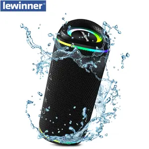 Lewinner Portable Wireless Bluetooth TWS Speaker with 30W Loud Stereo Sound Deep Bass RGB Lights Dual Pairing 20Hours Playtime for Home Outdoor Party Beach Gift Ideas Outdoorfun Audio