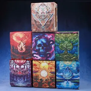 Gacha Trading Card Storage Box Holds 100+ Elemental Cards Case Series For TCG YGO Game Card Accessories Magic Commander Deck Box