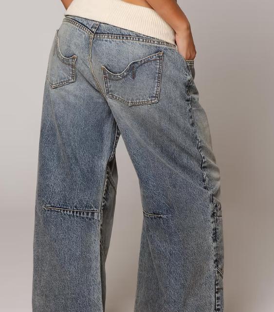 Loose-fitting Straight-leg Jeans With Pockets Fashion Casual Trousers Street-style Pants Women's Clothing Loose-fitting Straight-leg Jeans With Pockets Fashion Casual Trousers Street-style Pants Women's Clothing