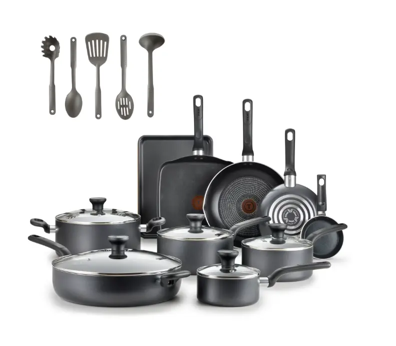 Tefal Non-Stick Cookware Set with 12 Pieces including Pans, Pots, and Utensils for Everyday Cooking