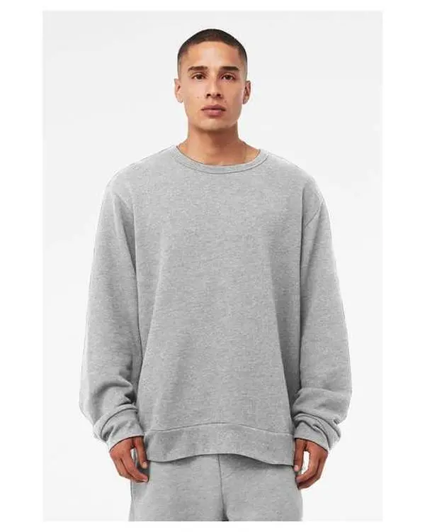 Bella+Canvas 3911 Unisex Classic Long Sleeve Crewneck Sweatshirt, Soft Cotton-Polyester Fleece with Ribbed Cuffs, DTG Ready, Tops, Casual, Plain, Longsleeves, Fitted, Classic Unisex, Medium Length, Solid Plain, Soft Fleece, Retail Fitted
