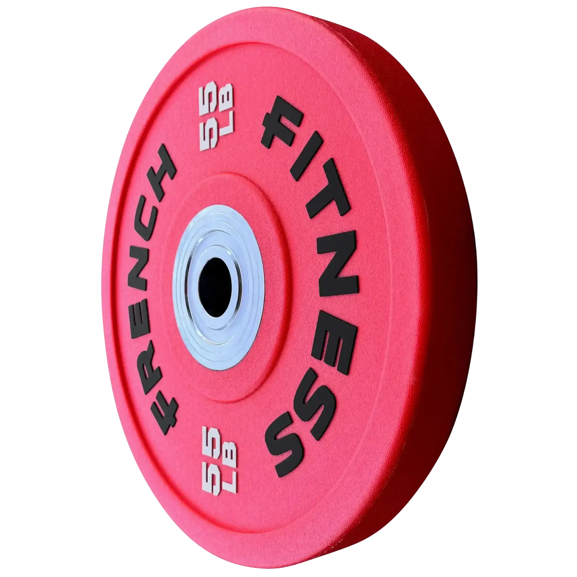 New French Fitness Competition Red 55 lb Urethane Bumper Weight Plate for Barbell Bodybuilding Weight Lifting, Barbell Weight