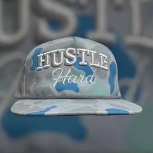 Hustle Hard 3D Puff Embroidered Hat