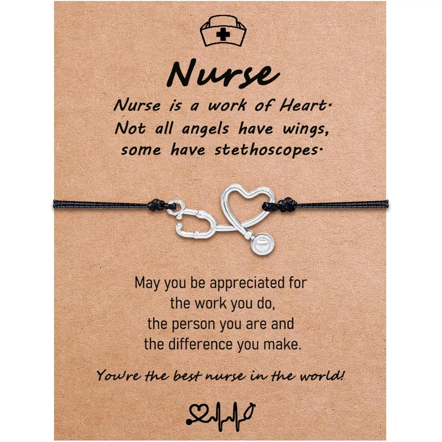 Nurse Graduation Gifts for Women, Nurse Bracelets as Nurse Practitioner Gifts for Women, Nurse Appreciation Funny School Nurse Gifts as  Gifts for
