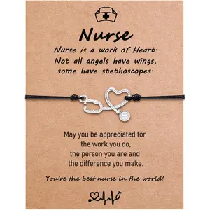 Nurse Graduation Gifts for Women, Nurse Bracelets as Nurse Practitioner Gifts for Women, Nurse Appreciation Funny School Nurse Gifts as  Gifts for