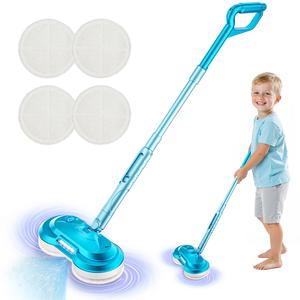 BLAXTEM Electric Spray Mop - Real Water Spray Cleaning Set with Mini Mop & Broom - Squeeze Water Spray Function for Multi Surface Cleaning - Perfect Christmas Present