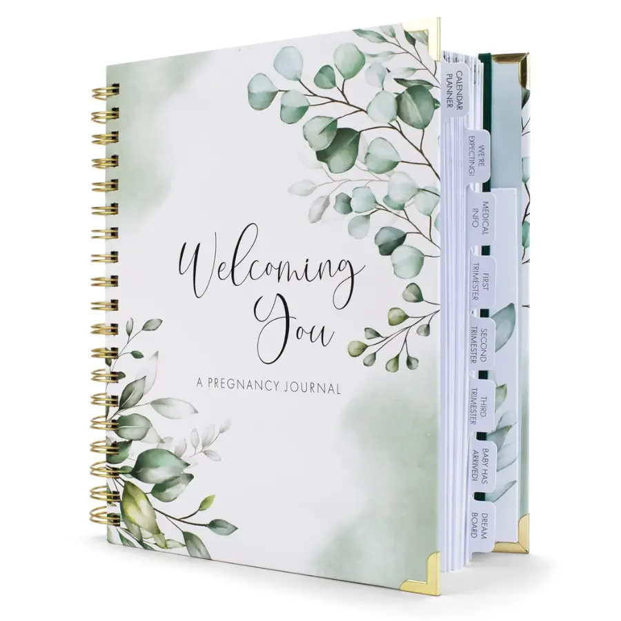 Pregnancy Journal & Memory Book with Stickers, Keepsake Pocket, Checklists, Photo Space - Office Stationery Planner for Pregnancy Journey, Appointment Tracking - Essential Gift for 1st-Time Expecting Moms, Gender-Neutral