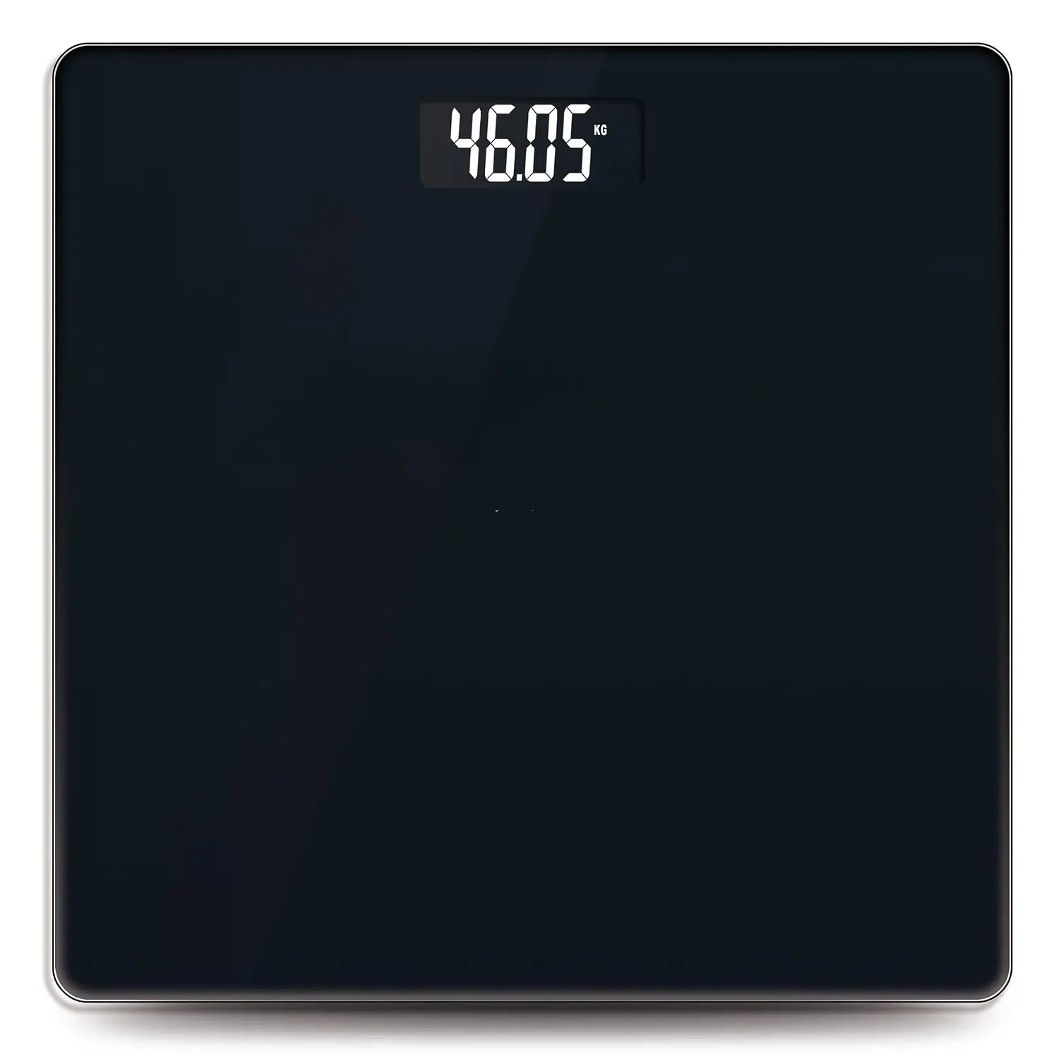 Digital Bathroom Scale for Body Weight Loss Watchers Jet Black | 0.1lb Precision, 330lb Capacity, Backlit LCD Screen, Step-On Technology, Electric Scales Most Accurate, Include Batteries