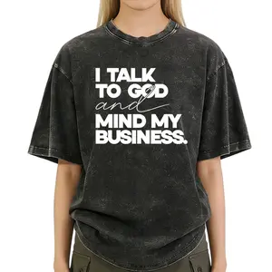 Inspirational Spiritual T-Shirt – Talk to God and Mind My Business Faith Quote Tee