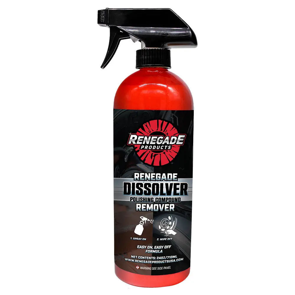 Renegade Products Dissolver Polishing Compound Remover – Breaks Down Metal Polish Residue on Aluminum & Stainless Steel (Safe, Streak-Free Finish) 24oz.