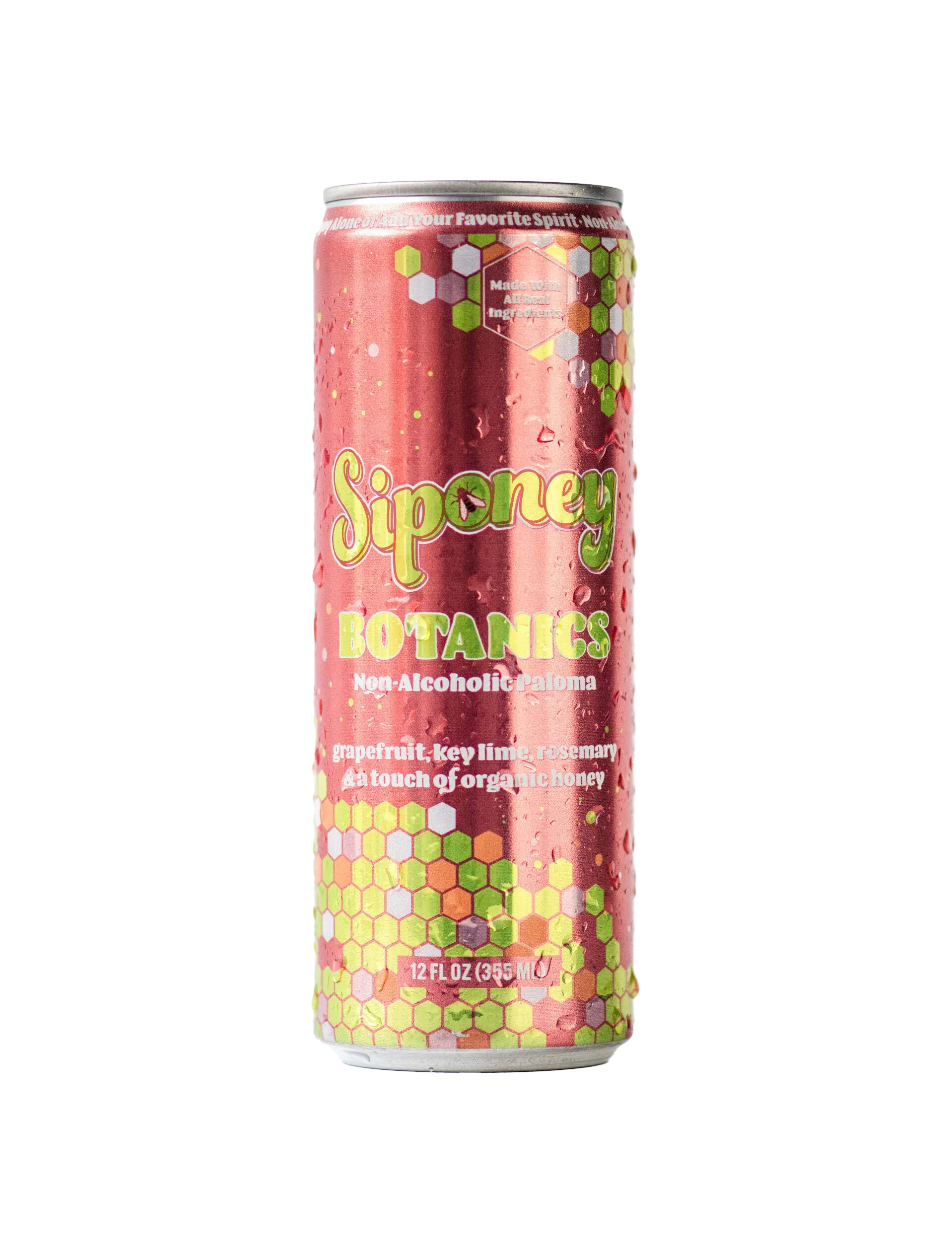 Siponey Botanics, Non-Alcoholic Paloma Cocktail, Drink Mixer, Made With All Real Ingredients, Mocktail, Ready to Drink, RTD, 6 Pack