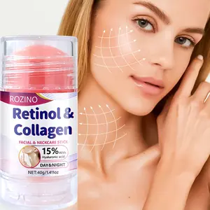 Rozino Retinol Collagen Face Neck Care Stick 40g, 15% Retinol + Collagen + Hyaluronic Acid, Wrinkle Reduction, Tightening, Day & Night Use