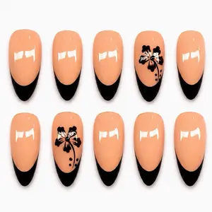 Midnight Petals Gel X Press-On Nails